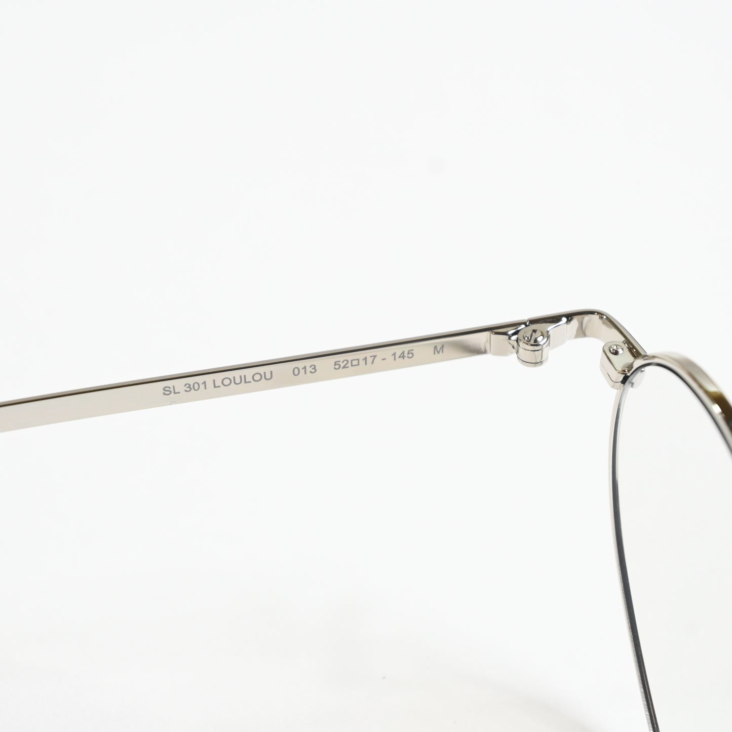 Yves Saint Laurent SL-301S-LOULOU 013 Unisex Authentic Eyeglasses Silver, 52 New