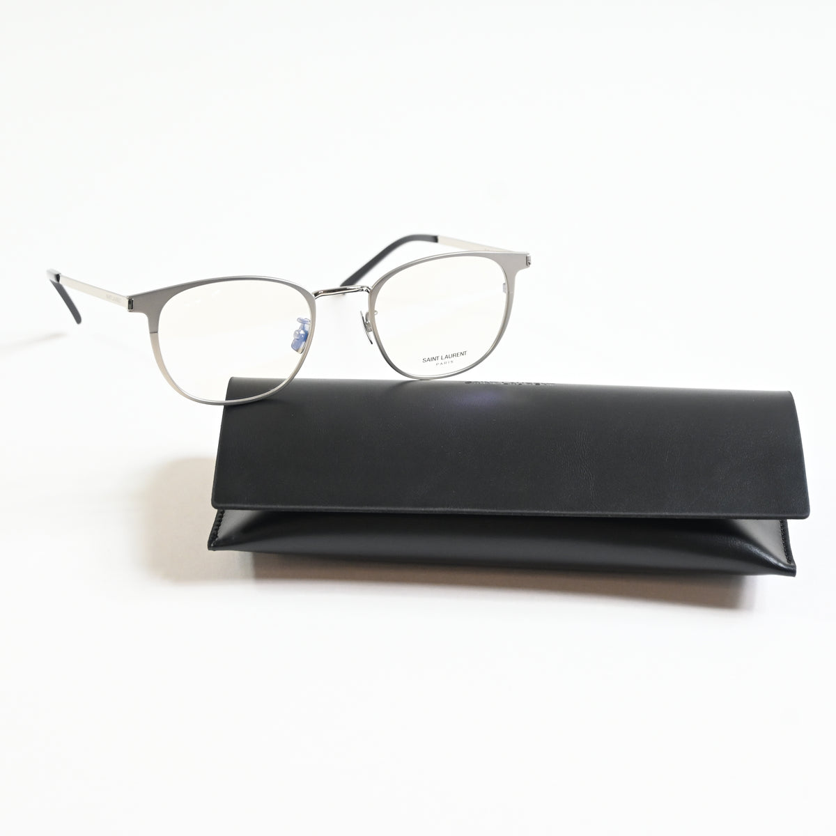Yves Saint Laurent SL-584O 003 Mens Authentic Eyeglasses Clear Silver, 51 - New