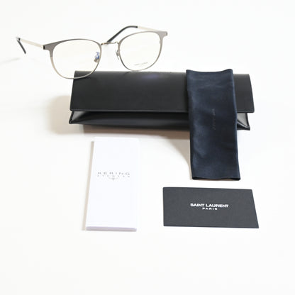 Yves Saint Laurent SL-584O 003 Mens Authentic Eyeglasses Clear Silver, 51 - New