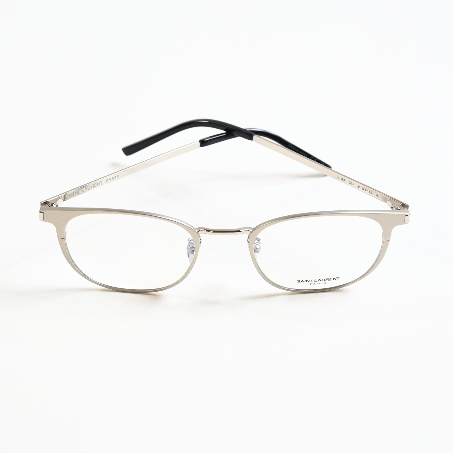 Yves Saint Laurent SL-584O 003 Mens Authentic Eyeglasses Clear Silver, 51 - New