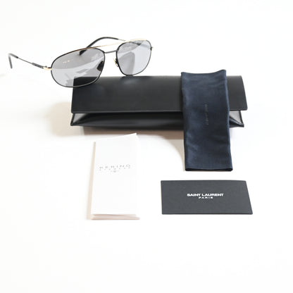 Yves Saint Laurent SL-561S 003 Mens Authentic Sunglasses Black/Silver, 61 - New