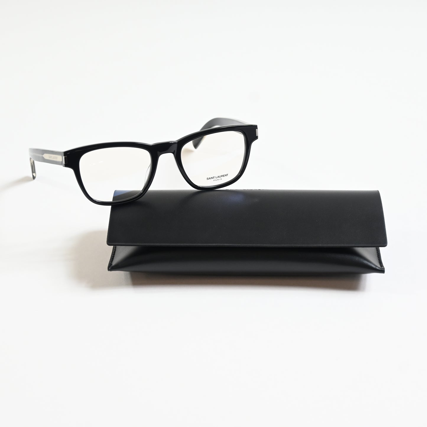 Yves Saint Laurent SL-664O 001 Mens Authentic Eyeglasses Black/Silver, 52 - New