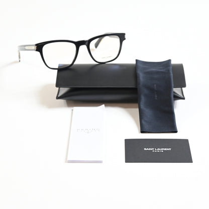 Yves Saint Laurent SL-664O 001 Mens Authentic Eyeglasses Black/Silver, 52 - New