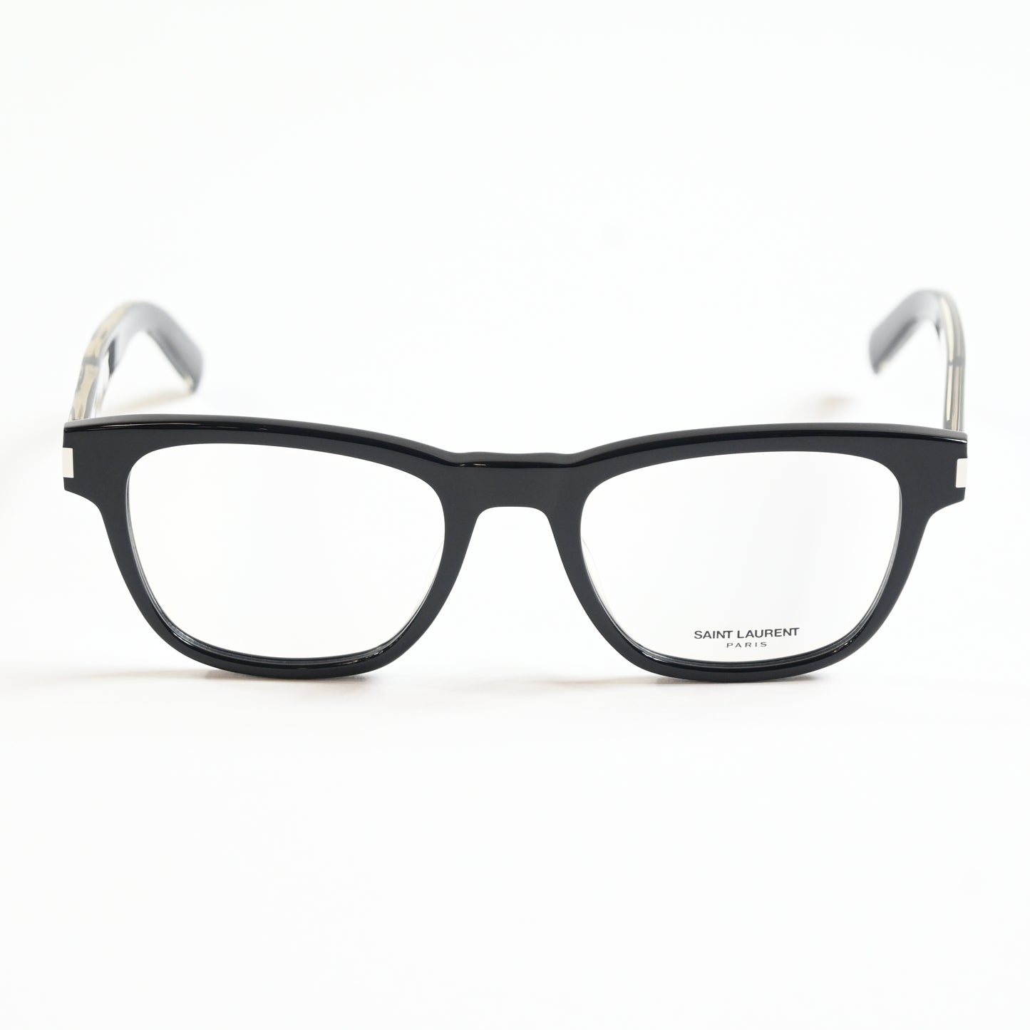 Yves Saint Laurent SL-664O 001 Mens Authentic Eyeglasses Black/Silver, 52 - New