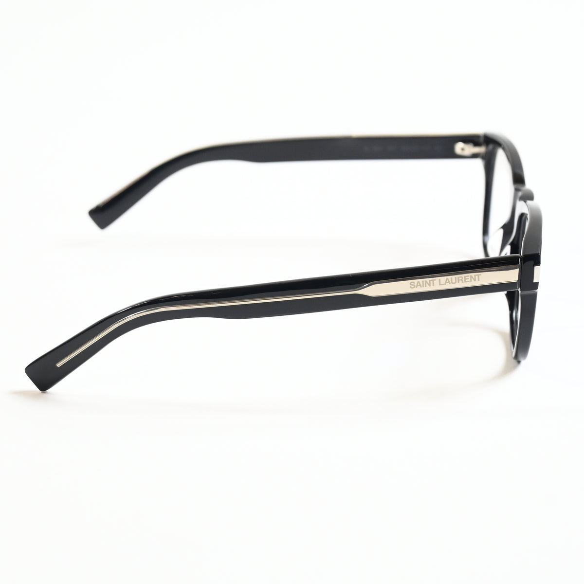 Yves Saint Laurent SL-664O 001 Mens Authentic Eyeglasses Black/Silver, 52 - New