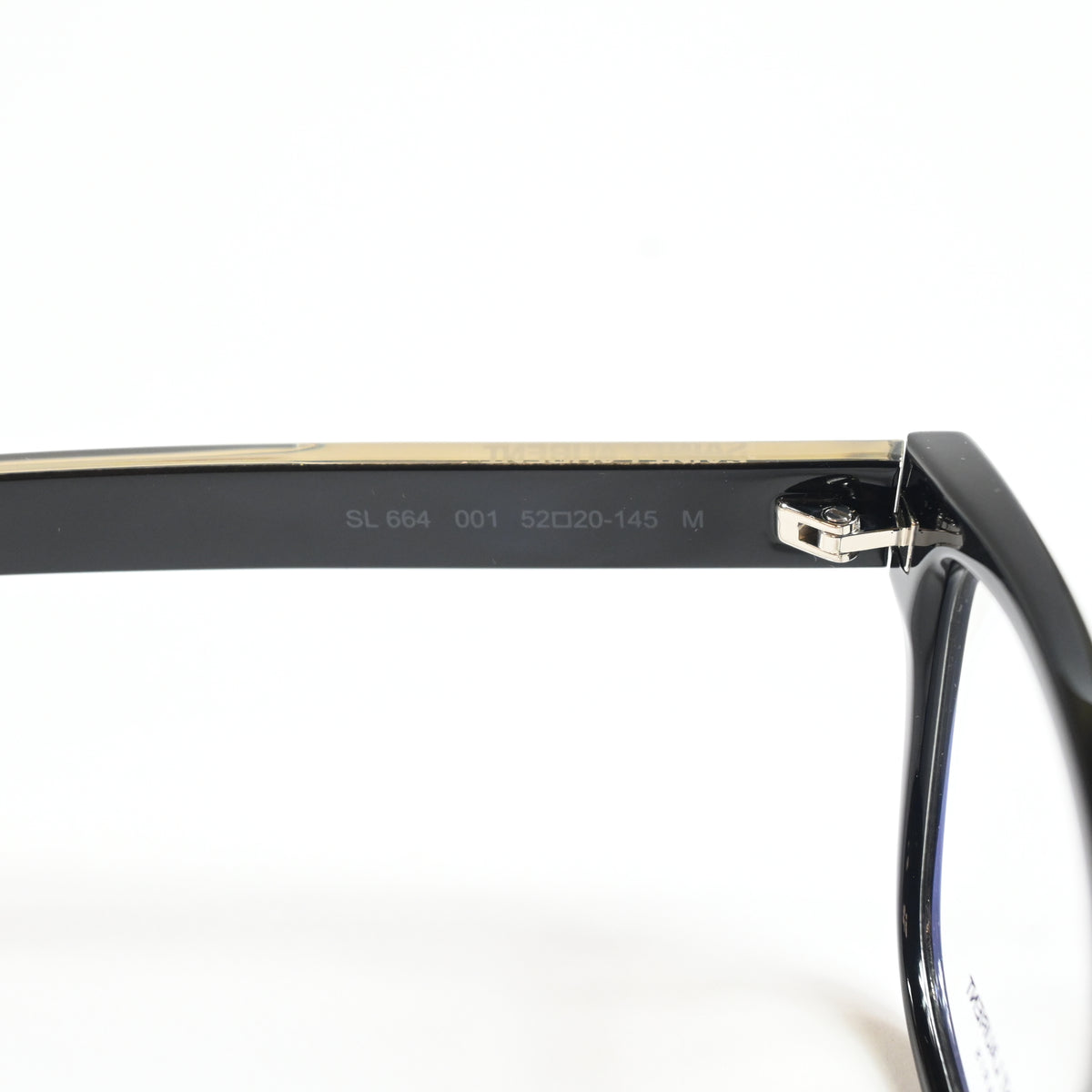 Yves Saint Laurent SL-664O 001 Mens Authentic Eyeglasses Black/Silver, 52 - New