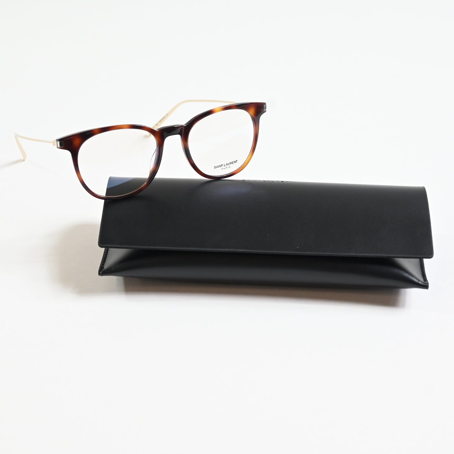 Yves Saint Laurent SL-579O 002 Unisex Authentic Eyeglasses Havana/Gold, 49 - New