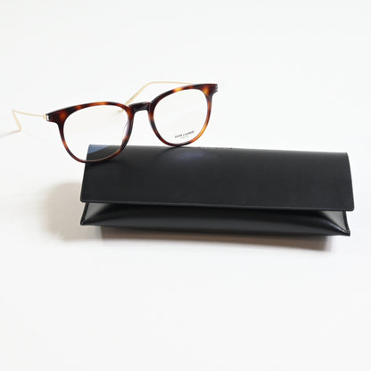 Yves Saint Laurent SL-579O 002 Unisex Authentic Eyeglasses Havana/Gold, 49 - New