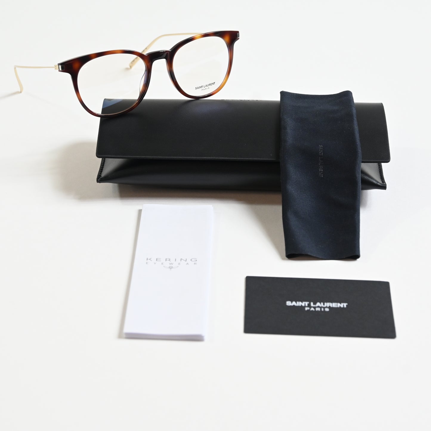 Yves Saint Laurent SL-579O 002 Unisex Authentic Eyeglasses Havana/Gold, 49 - New