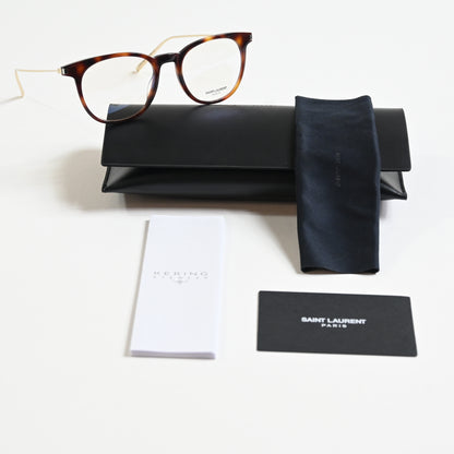 Yves Saint Laurent SL-579O 002 Unisex Authentic Eyeglasses Havana/Gold, 49 - New