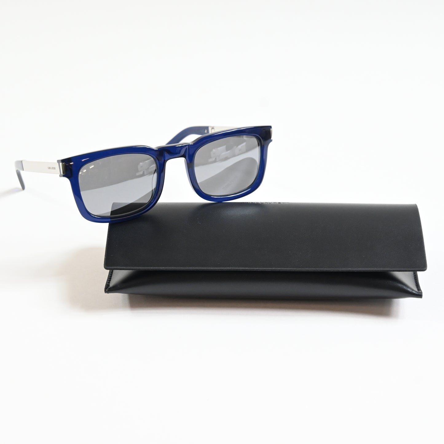 Yves Saint Laurent SL-581S 006 Unisex Authentic Sunglasses Blue/Silver, 51 - New