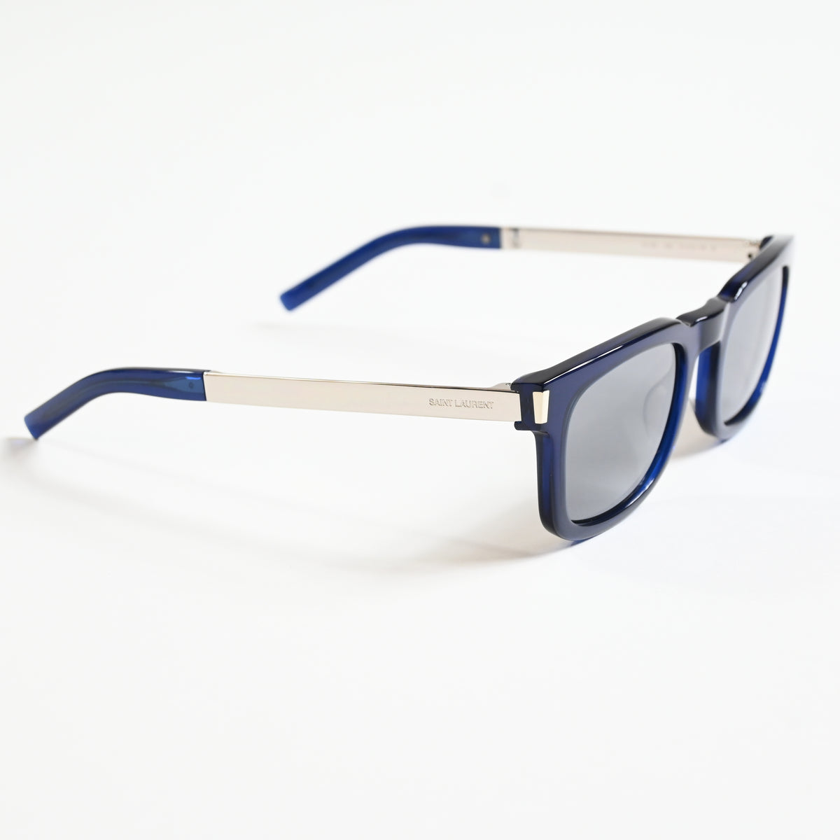 Yves Saint Laurent SL-581S 006 Unisex Authentic Sunglasses Blue/Silver, 51 - New