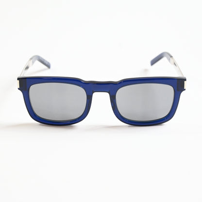 Yves Saint Laurent SL-581S 006 Unisex Authentic Sunglasses Blue/Silver, 51 - New