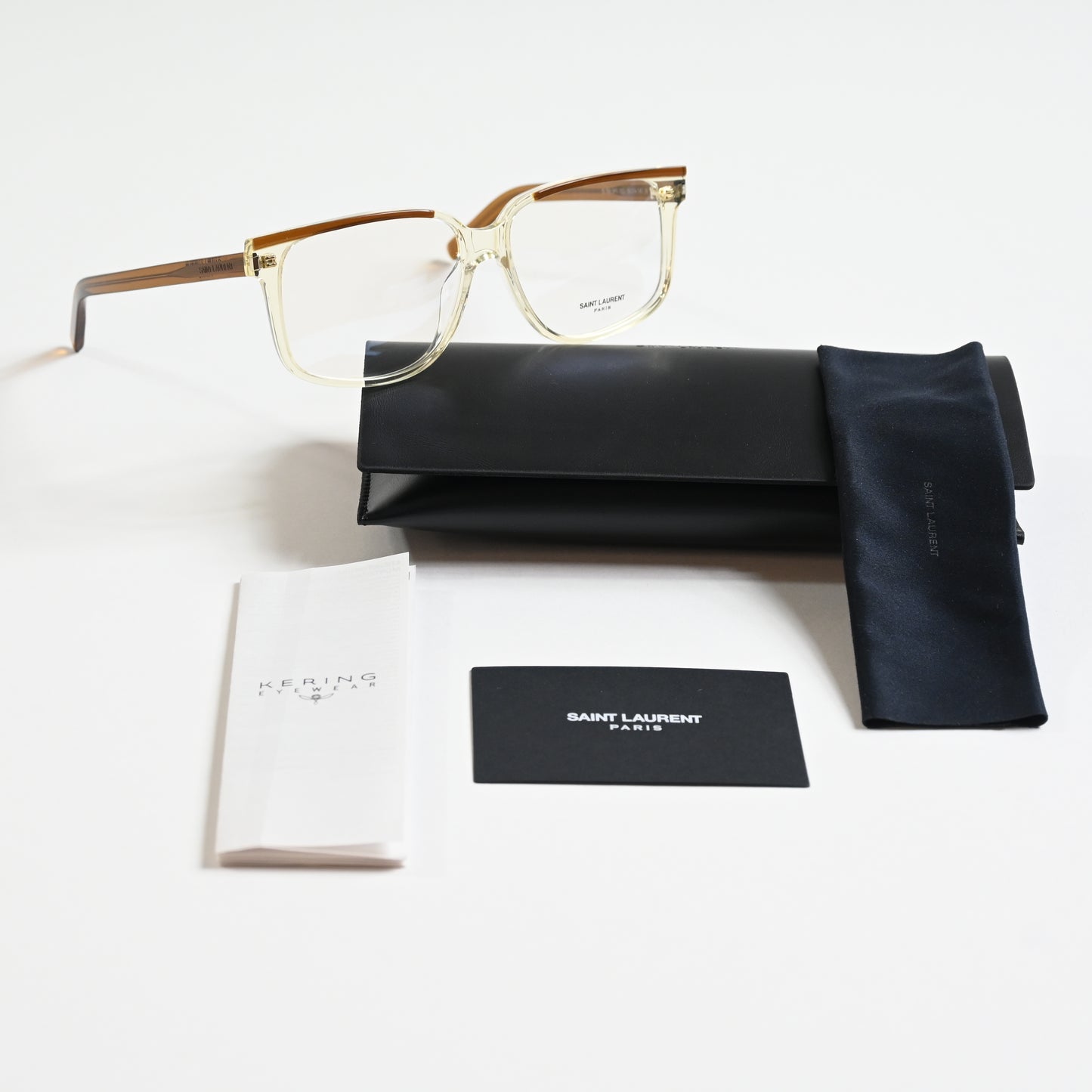 Yves Saint Laurent SL-599O 003 Mens Authentic Sunglasses Brown, 58 - New