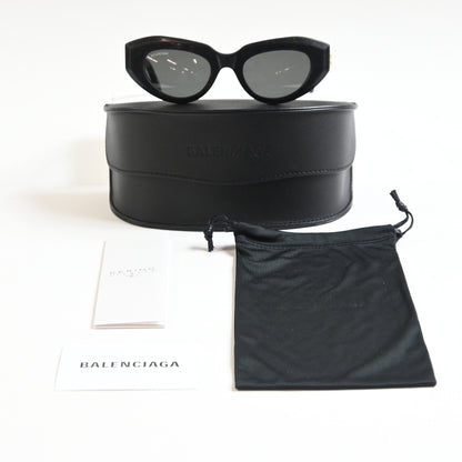 Balenciaga Cat Eye-Frame Recycled Acetate Distressed Sunglasses