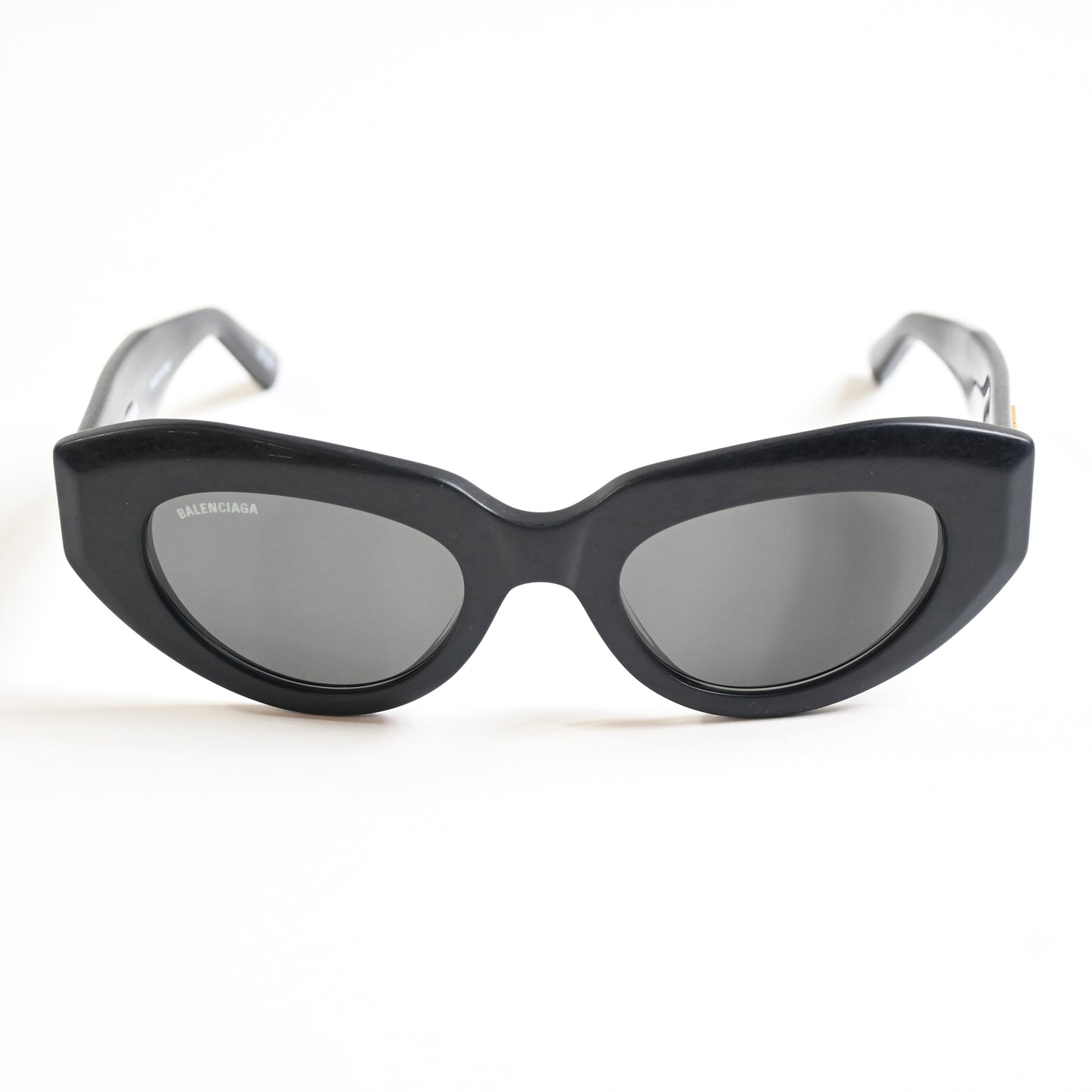 Balenciaga Cat Eye-Frame Recycled Acetate Distressed Sunglasses