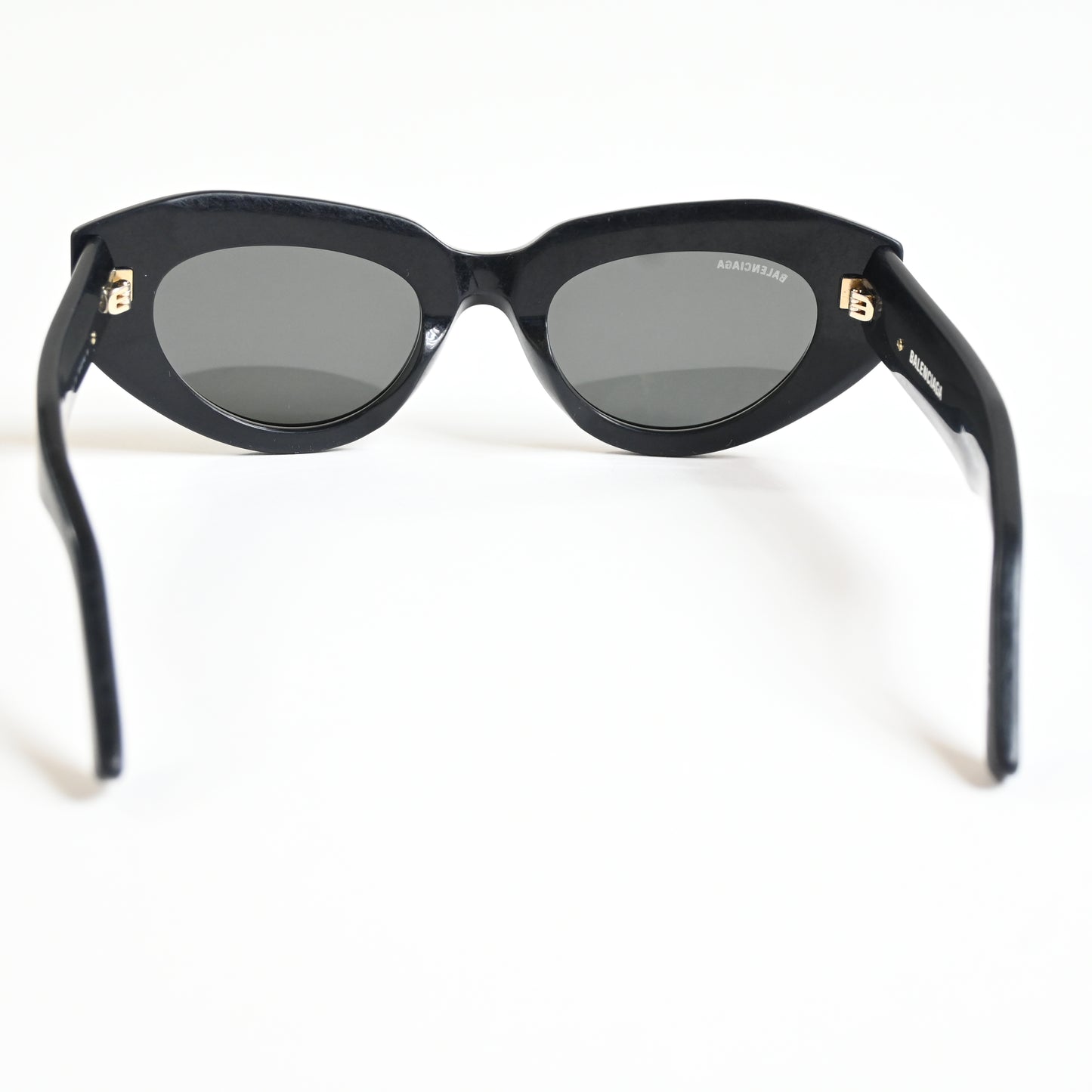 Balenciaga Cat Eye-Frame Recycled Acetate Distressed Sunglasses