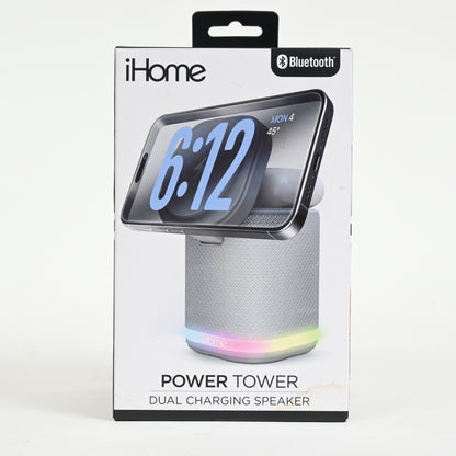 iHome Bluetooth Speaker/Charging Station Color Night Light Gray - Open Box