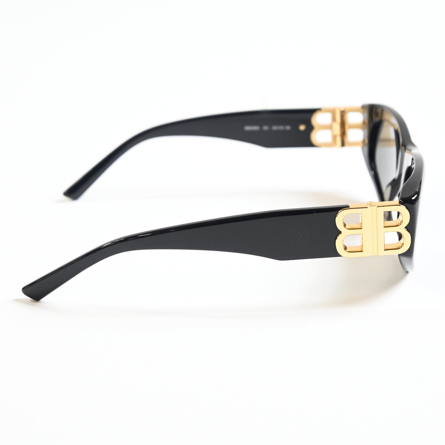 Balenciaga BB0095S 001 Womens Authentic Sunglasses Black/Gold, 53mm - New