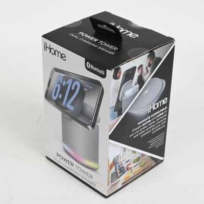 iHome Bluetooth Speaker/Charging Station Color Night Light Gray - Open Box