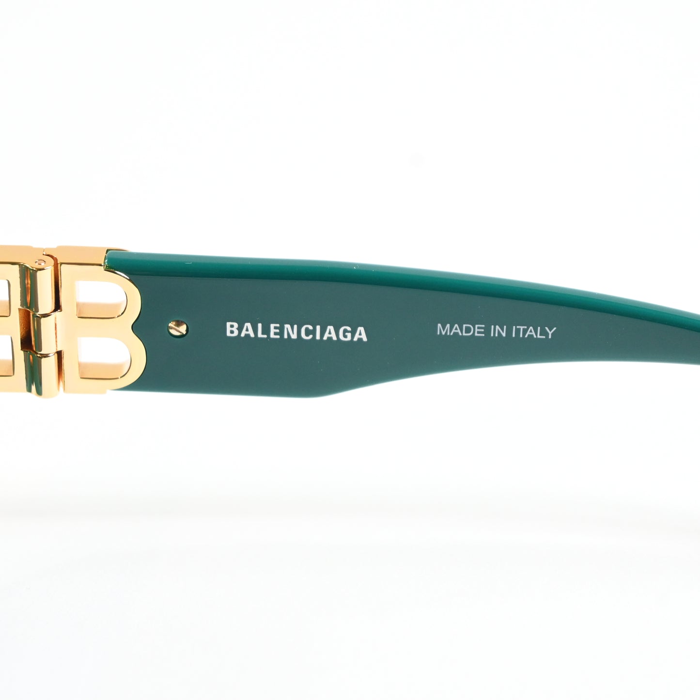 Balenciaga BB0095S 005 Womens Authentic Sunglasses Green/Gold, 53mm - New