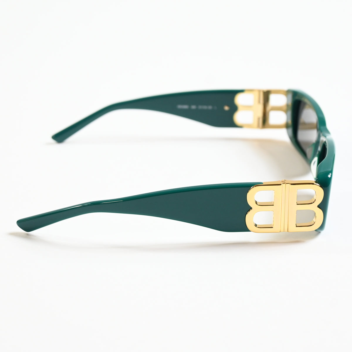 Balenciaga BB0096S 006 Womens Authentic Sunglasses Green/Gold, 51mm - New