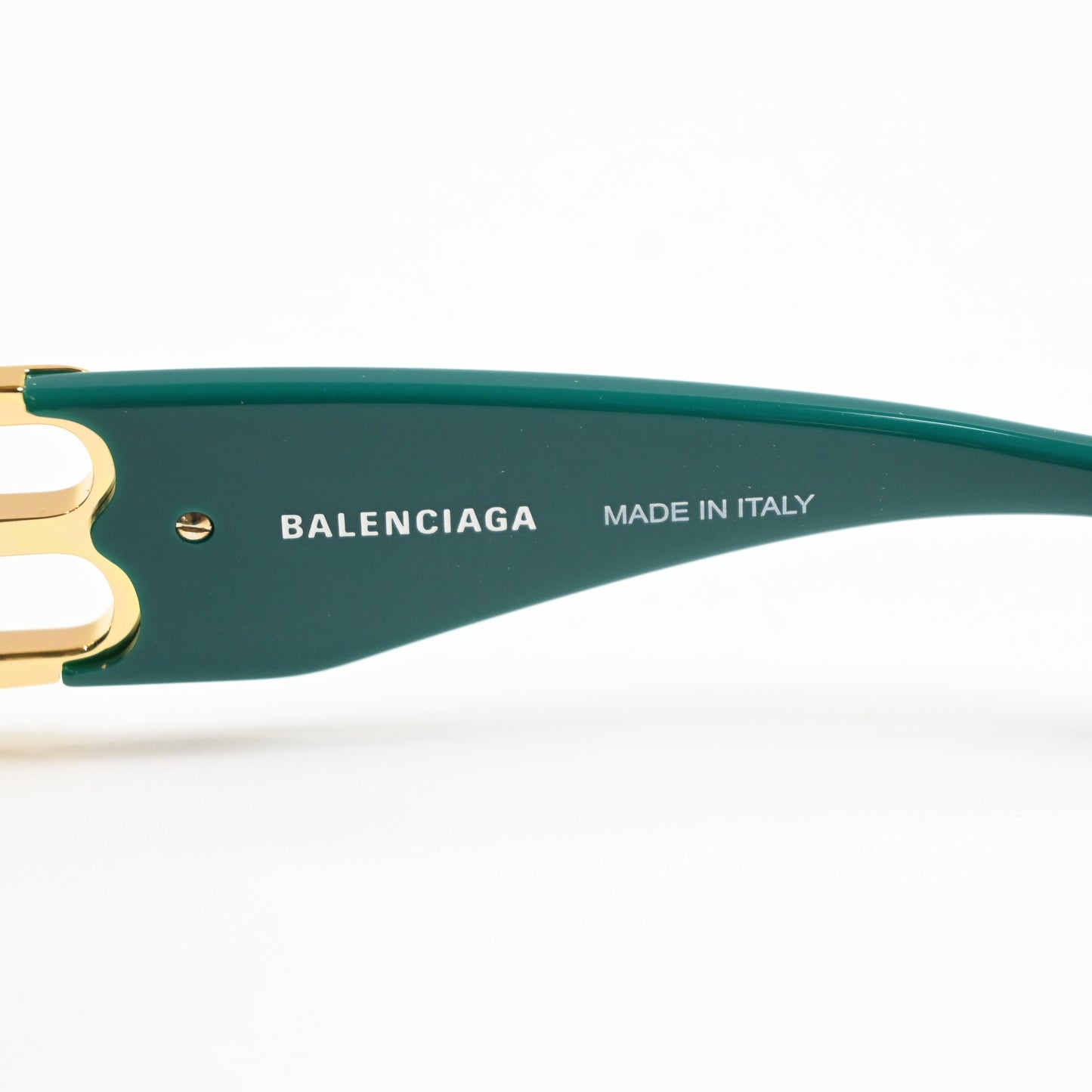 Balenciaga BB0096S 006 Womens Authentic Sunglasses Green/Gold, 51mm - New