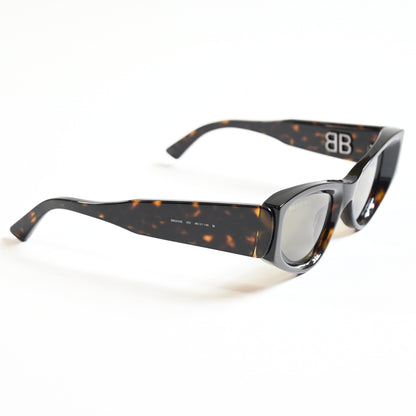 Balenciaga BB0243S 002 Womens Authentic Sunglasses Havana/Green, 48mm - New