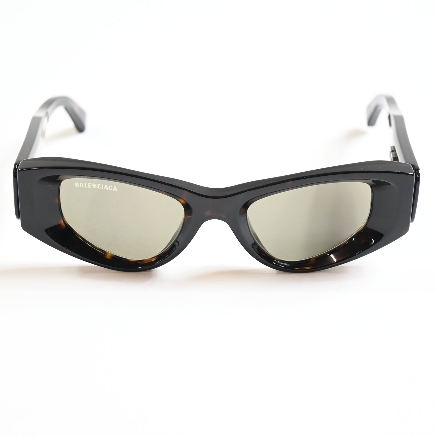 Balenciaga BB0243S 002 Womens Authentic Sunglasses Havana/Green, 48mm - New