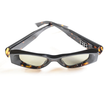 Balenciaga BB0243S 002 Womens Authentic Sunglasses Havana/Green, 48mm - New