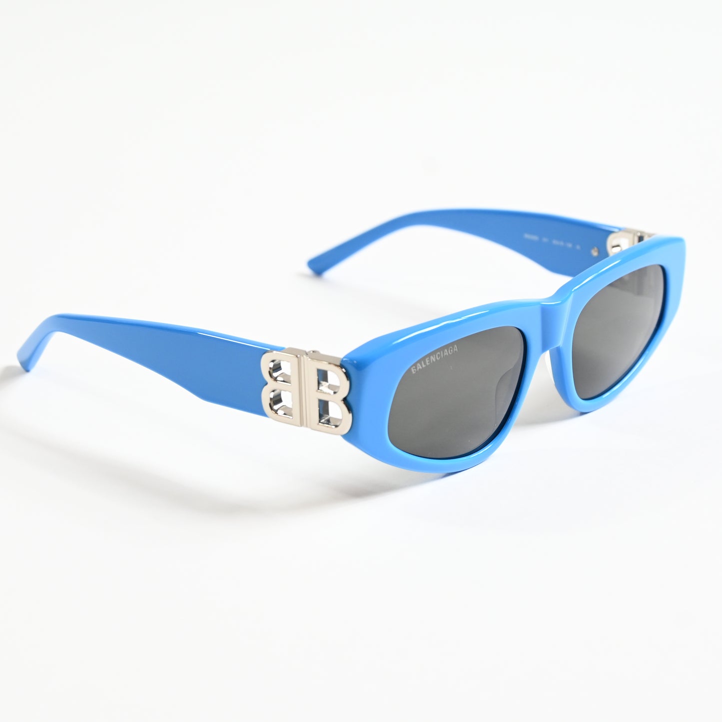 Balenciaga BB0095S 011 Womens Authentic Sunglasses Blue/Gray, 53mm - New