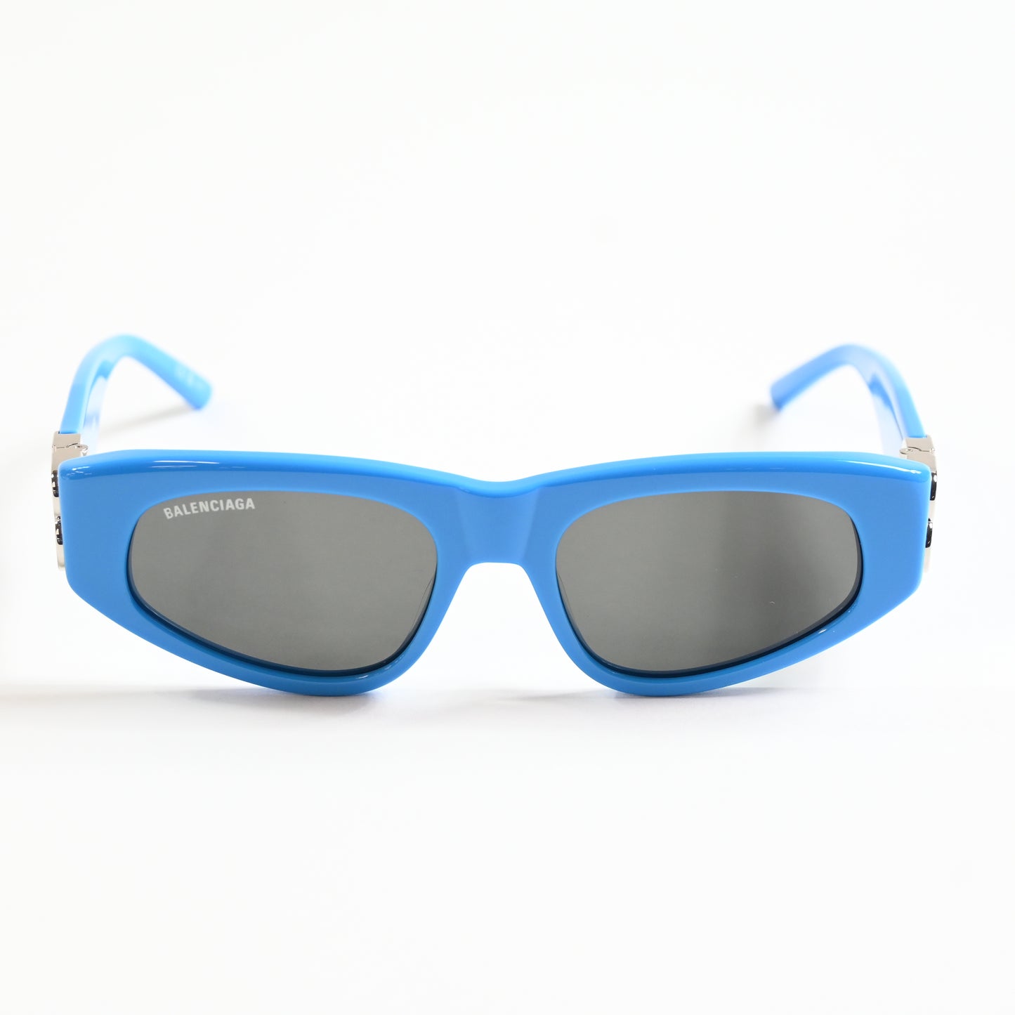 Balenciaga BB0095S 011 Womens Authentic Sunglasses Blue/Gray, 53mm - New