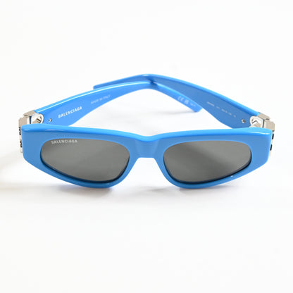 Balenciaga BB0095S 011 Womens Authentic Sunglasses Blue/Gray, 53mm - New