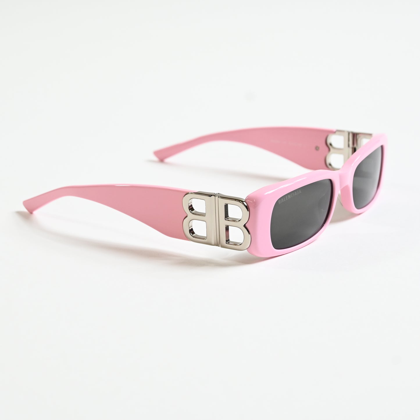 Balenciaga BB0096S 012 Womens Authentic Sunglasses Pink/Silver, 51mm - New
