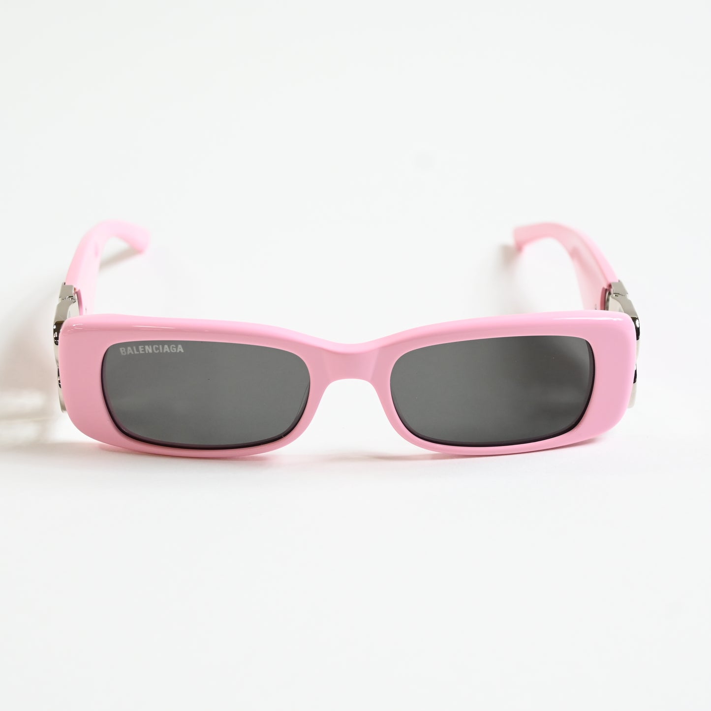 Balenciaga BB0096S 012 Womens Authentic Sunglasses Pink/Silver, 51mm - New