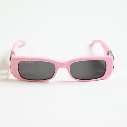 Balenciaga BB0096S 012 Womens Authentic Sunglasses Pink/Silver, 51mm - New