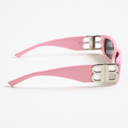 Balenciaga BB0096S 012 Womens Authentic Sunglasses Pink/Silver, 51mm - New