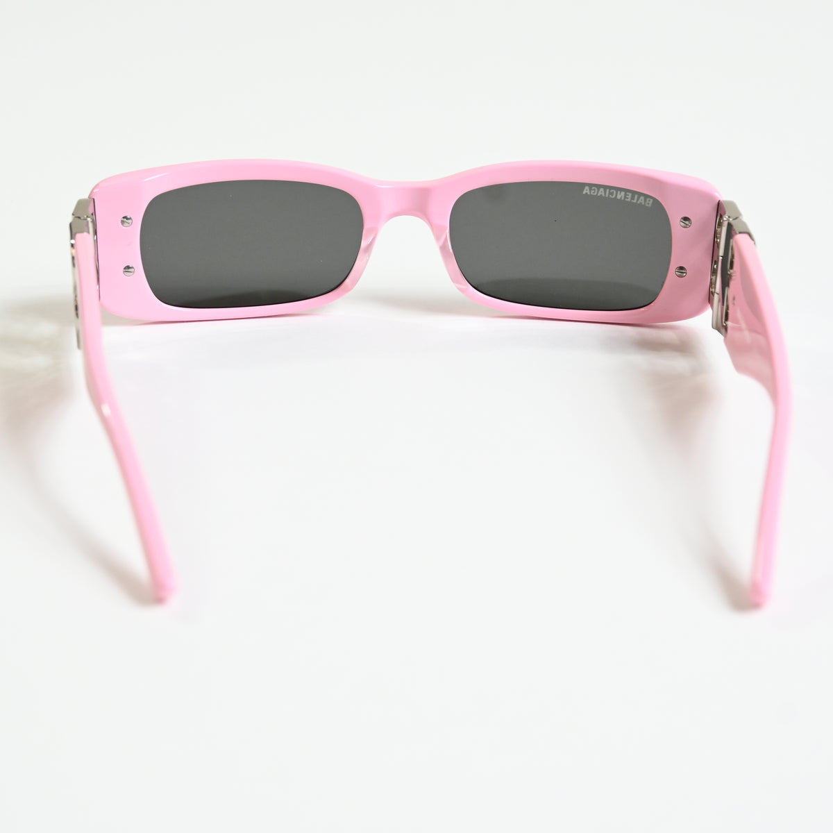 Balenciaga BB0096S 012 Womens Authentic Sunglasses Pink/Silver, 51mm - New