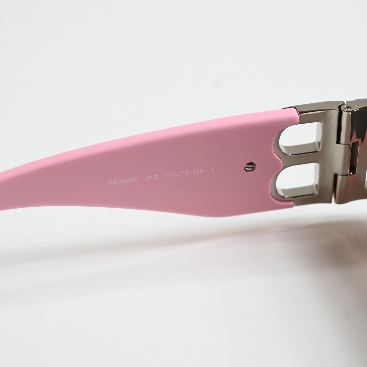 Balenciaga BB0096S 012 Womens Authentic Sunglasses Pink/Silver, 51mm - New