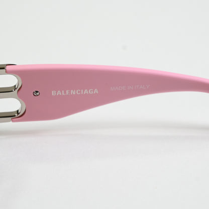 Balenciaga BB0096S 012 Womens Authentic Sunglasses Pink/Silver, 51mm - New