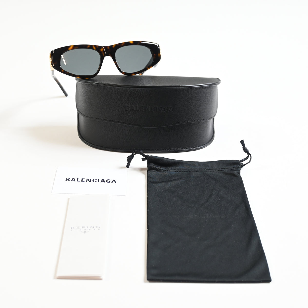 Balenciaga BB0095S 002 Womens Authentic Sunglasses Havana/Green, 53mm - New