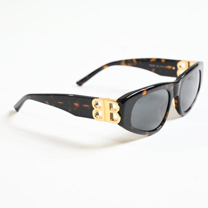 Balenciaga BB0095S 002 Womens Authentic Sunglasses Havana/Green, 53mm - New