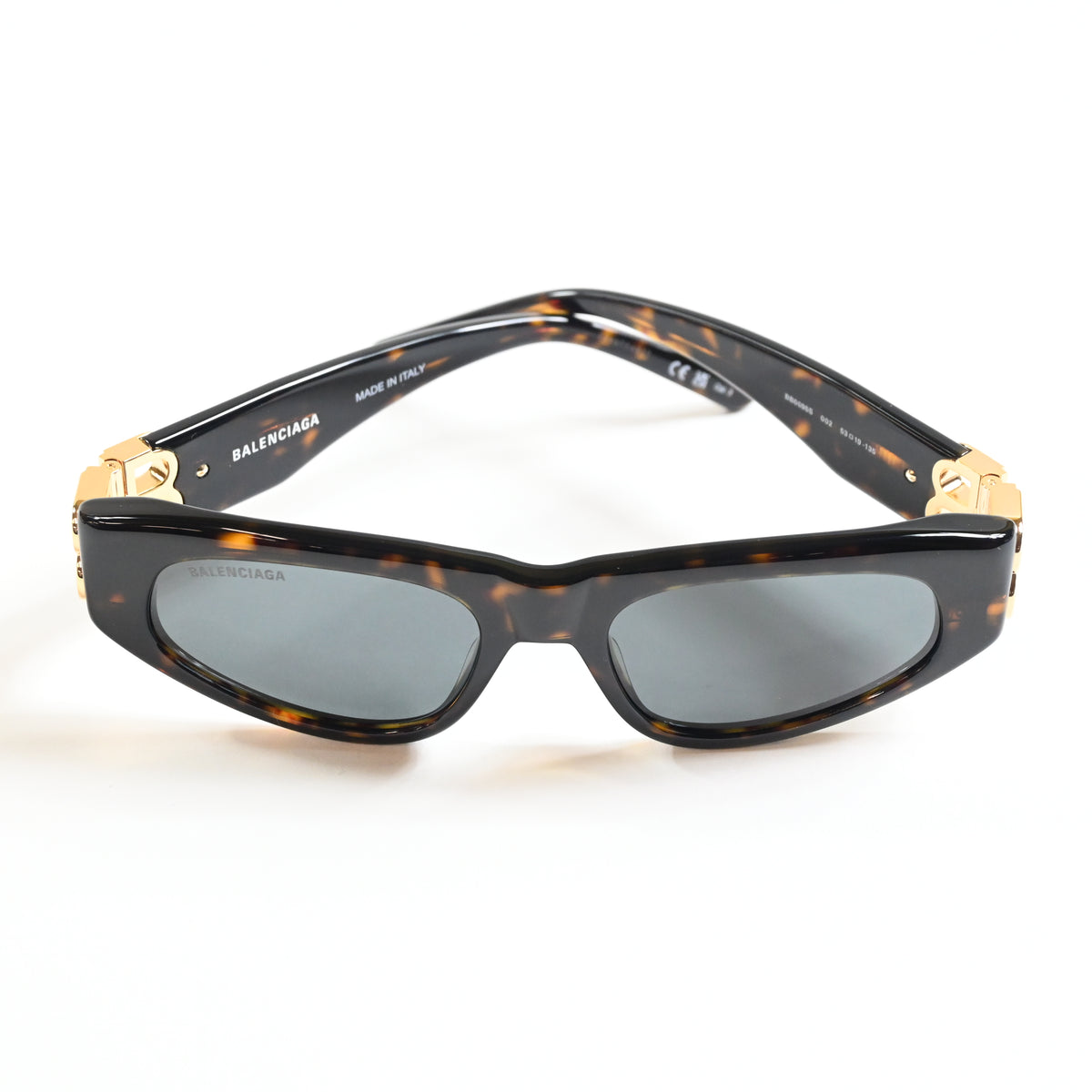 Balenciaga BB0095S 002 Womens Authentic Sunglasses Havana/Green, 53mm - New