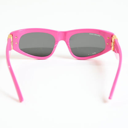 Balenciaga BB0095S 006 Womens Authentic Sunglasses Pink/Gold, 53mm - New