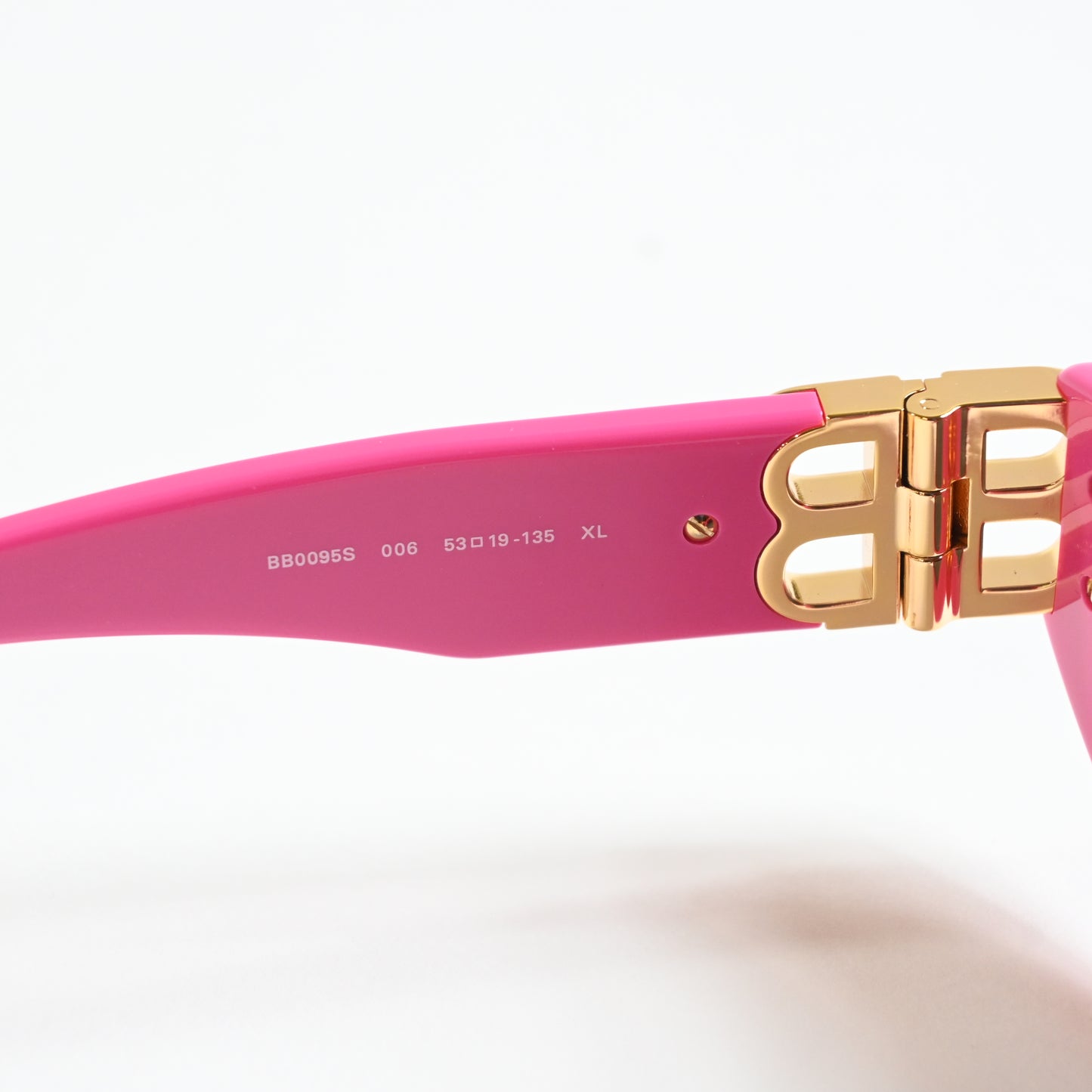 Balenciaga BB0095S 006 Womens Authentic Sunglasses Pink/Gold, 53mm - New