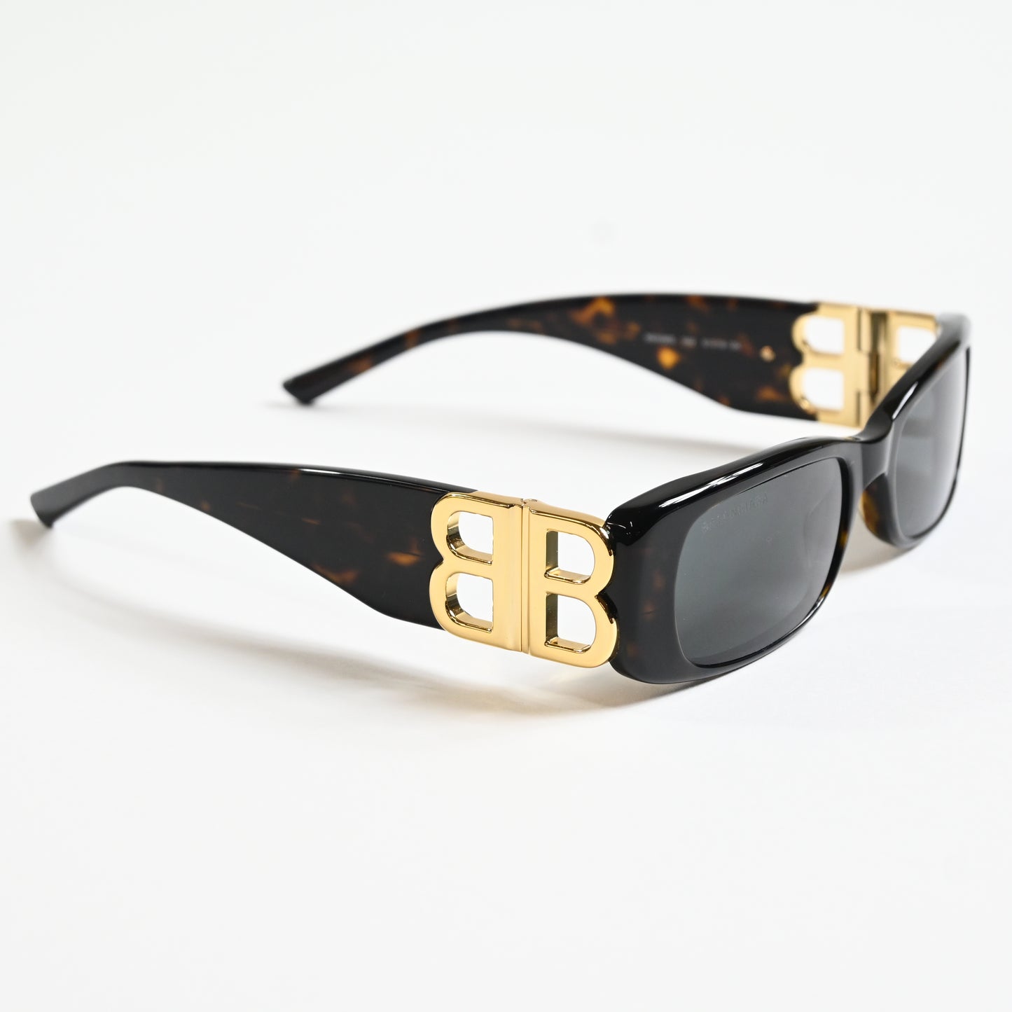 Balenciaga BB0096S 002 Womens Authentic Sunglasses Black/Gold, 53mm - New