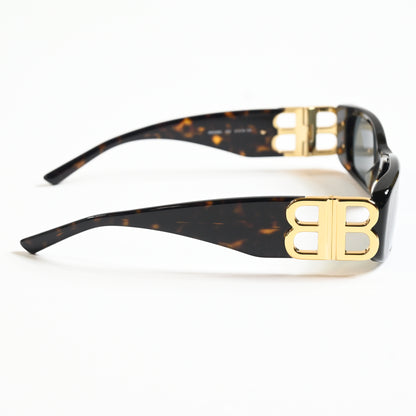 Balenciaga BB0096S 002 Womens Authentic Sunglasses Black/Gold, 53mm - New