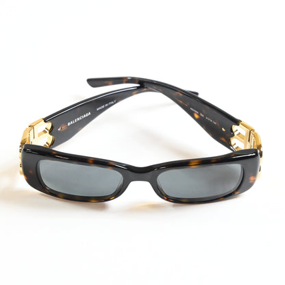 Balenciaga BB0096S 002 Womens Authentic Sunglasses Black/Gold, 53mm - New