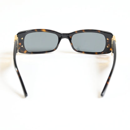 Balenciaga BB0096S 002 Womens Authentic Sunglasses Black/Gold, 53mm - New