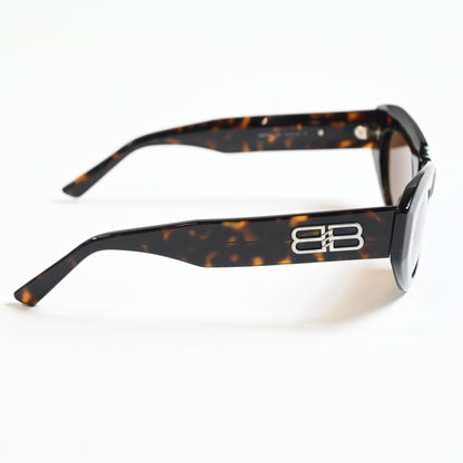 Balenciaga BB0236S 002 Womens Authentic Sunglasses Havana/Brown, 52mm - New